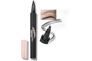 Anglicolor Lapiz Cejas 3 Minutos Perfectas, Microblading Duradero, Cepillo Secado Rapido, Contorno Y Relleno Natural De Cejas (04 BLACK)