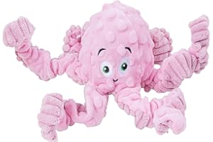 TONGKTAI Spielzeug Hund Unzerstörbar, Interaktives Plüsch Oktopus Hundespielzeug Quietschend, Robust Welpenspielzeug für Kleine, Mittelgroße und Große Hunde um sie zu Beschäftigen