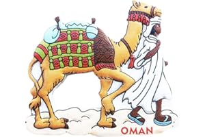 WEDARE MAGNET SOUVENIR Oman - Magnete da frigorifero 3D con cammello, idea regalo, decorazione per casa e cucina, collezione Oman