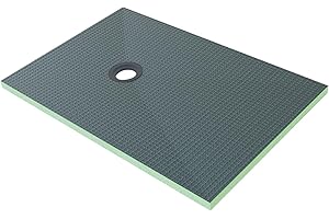 AICA SANITAER AICA Plato de ducha de XPS con accesorios de desagüe, Tablero de aislamiento impermeable, Panel de construccion, 1200x800x40mm