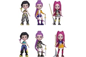 GÉNÉRIQUE K Pop DE-Mon H-Hunters Merch Anime HUNTRIX Rumi/Mira/Zoey Set de Figurines 6 pièces PVC Mini Figurines de Dessins animés Objet de Collection Statue Ornements Cadeau pour Les Fans (Un Jeu de Six)