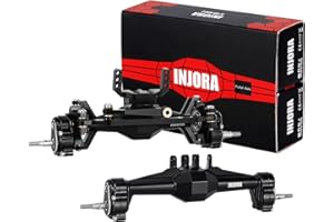 INJORA Ejes de Portal +5mm con Soporte de Servo en Angulo y Enlaces para 1/18 RC Crawler TRX4M Actualización