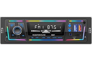 Autoradio Bluetooth RDS, CENXINY Poste Radio Voiture Bluetooth avec Port de Charge Type-C,Multi-éclairage Mode Lecteur,FM/AM 1DIN Autoradio 2 USB/MP3/AUX/carte SD/Réglages Audio DSP/EQ