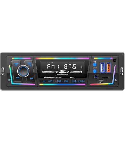 CAMECHO 1 Din Autoradio Mit 2,17 Zoll Touchscreen – Bluetooth, USB, FM-Radio, RGB-Beleuchtung