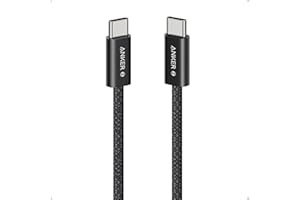 Anker Zolo USB C to USB C Cable, Braided and Dirt-Free Type C Fast Charging Cable, Slim Connector, for iPhone 17/16 Series, MacBook (240W) (Black, 3ft)