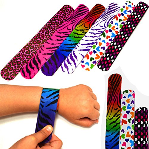 German Trendseller® – 4 x Schnapparmbänder Mix für Kinder ┃Klatscharmband ┃ Mitgebsel ┃ Kindergeburtstag - 3