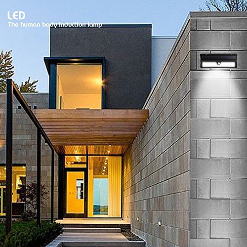 Sadun Multimode Solarleuchten Garten, 44 LED Solarlampen mit Bewegungsmelder Super Helle Solar Betriebener Wasserdicht Drahtlos Für Patio, Terrasse, Hof, Garten Außenwand - 6