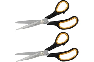 GTSE Titanium Blade 21cm (8") Scissors, Soft-Grip Handles, Ambidextrous, Designed for Kitchen, Crafts, Stationery and More