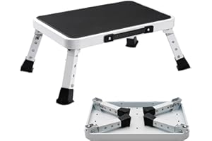 Comzantor Sgabello Pieghevole Portatile, Scaletta Pieghevole, Sgabelli Pieghevoli, Gradino Camper, Sgabellino Portatile, Gradino, Scalino, per Camper, Cucina, Bagno