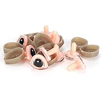 10er Set Sicherheitsaugen Für Plüschtiere | 17x20mm Mit Wimpern | DIY Bastelaugen