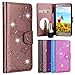 Produktbild Vectady für Huawei P10 Lite [NO für P10] Hülle, Handyhülle Case Schutzhülle Leder für Huawei P10 Lite Handytasche Lederhülle mit Spiegel Glitzer Diamant Magnet Flip Cover für Huawei P10 Lite,Braun