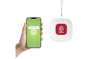 Chatthen Salvavita Anziani, Sistemi di Allarme per Anziani senza canone mensile, pulsante wifi compatibile con l'APP Tuya Smart/Smart Life (supporta solo Wi-Fi 2.4GHz)