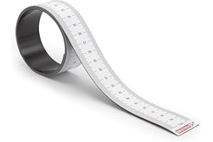 MAGSTICK Magnetisches Maßband 1 Meter I Flexibles Magnetband I Lineal magnetisches Kennzeichnungsband Werkzeug biegsam Bandmaß 100 cm I mag203