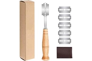 PRYON Bread Lame,Scoring Blade Sourdough Starter Kit Dough Cutter Baker's Knife Sour Scorer Tool Baking Making Accessories Tools Handmade Blades Slashing Wood Handle Wire,for Slicers Saw Razor Loaf Slicer