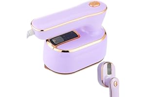 DITTYBUY Mini Steam Iron, 1090W Foldable Handheld Travel Steam Iron, Nonstick Soleplate, 20s Fast Heat Up, Portable Steamer Iron for Home and Travel
