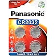 4 Panasonic CR2032 Lithium Batteries. 3V Coin Cell