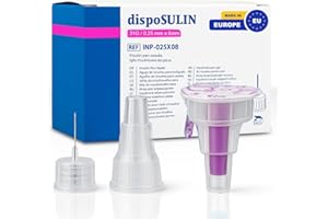 MEDTREU Sterile Einweg-Nadeln 31G (0,25 mm x 6 mm) - 100 Stück Mit Schutzfolie Für Labor, Industrie, Kosmetik, Lebensmittelherstellung, Epoxidharz, Parfüm, Schmierstoffe, Dichtstoffe