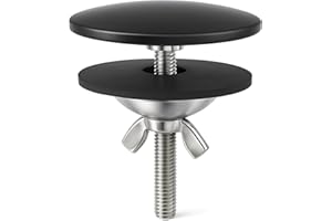 XNTONG - Wasserhahn Lochabdeckung, 5 cm Wasserhahn Loch Abdeckung, Verchromte Messing Spülbecken Abdeckung, Geeignet für Spülbeckenlochstopfen für Zuhause Küche und Bad, Lochabdeckung Spüle (Schwarz)