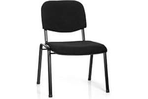 hjh OFFICE Chaise de conférence/Chaise Visiteur/Chaise XT 600 XL Noir