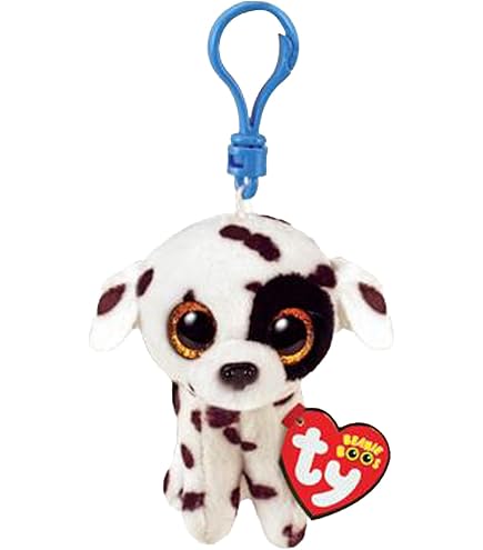 Ty T35257 Beanie Boos Clip Ring with Eyelets Glitter-La Plush with Large Sparkling Eyes – 12 cm – Brown and White