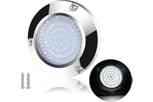 KOVNISE LED Underwater Light for Boats 316 Stainless Steel Boat Transom Mount Light, Waterproof LED Lights/Marine Lights 10-30V，for Stern Interior Navigation Deck Courtesy Night Fishing (White)