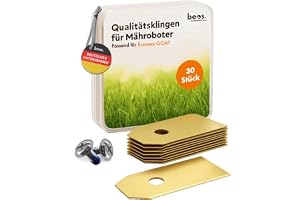 beos 30x reservblad för Ecovacs | Rostfria blad med titankarbidbeläggning – skruvar med säkerhetslack