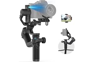 FEIYUTECH Feiyu SCORP Mini 2 KI-Tracking Stabilisator Gimbal für Kamera, iPhone & Actioncam – Mit AI-Tracking, Handgestensteuerung & Dual-Grip-Design – Max. Traglast 1,2 kg - Schwarz