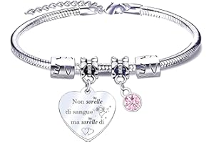 QTQTLP Regalo Amicizia Bracciale,Donna Bracciale Ispiratore Donna Ragazza per La Migliore Amica Regalo di Laurea, Regalo di Compleanno,Regalo di Natale