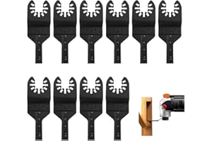 SUBTACK Accesorios de Hojas de Sierra Multiherramienta - 10 Piezas 10mm para Madera, Metal y Plástico, Hojas de Sierra Multiherramienta Universal de Liberación Rápida