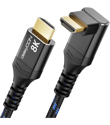 Câble DisplayPort 2.0/2.1 Goobay 2 M – 54 Gbit/s, 8K@144Hz DSC, 4K@240Hz, Connecteur 90°, FreeSync G-Sync, HDR, Gaming PC Monitor