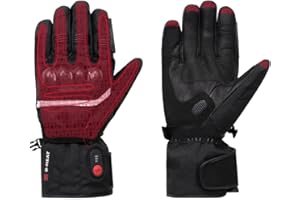 G-HEAT - Gants Moto Chauffants Rider - Mixtes - Étanches - Respirants. Norme CE - Certification 1KP - Usages : Moto, Scooter, Trottinette, VTT. Fournis avec 1 Paire de Batteries et câble de Recharge
