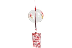 Hoshisea Campanelli Eolici Giapponesi, Campanelli Eolici in Vetro, Campanelli Eolici in Vetro Rosso, per la Decorazione Domestica, Campanelli Eolici Sospesi per la Decorazione degli Interni Dell'Auto