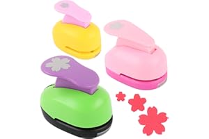 BHGT 3 Pz Perforatrice Decorativa Carta Goffratore Fustellatrice Fiori di Ciliegio Creativa Decorazione per Scrapbooking Diario Album Cartolina d’auguri Mestiere Artigianato Fai da Te