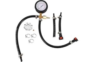 Tagtight Fuel Pressure Tester Kit, Injection Pump Pressure Tester, Valve 0-100 PSI, Fuel Pressure Gauge, Petrol Pressure Tester for Quick Connected Injection Pumps, for Car, Motorcycle