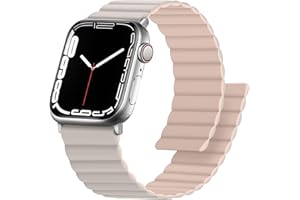 Anlinser Magnetbänder Kompatibel mit Apple Watch Armband 49/46/45/44/42/41/40/38mm, Doppelseitiges Wendbares Silikon-Ersatzband für iWatch Ultra 3/2/1 Serie 11/10/9/8/7/6-1 SE