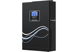 novopal 2500W Inverter Ibrido da 24V DC a 220V AC Onda Sinusoidale Pura Inverter con Regolatore di Carica MPPT da 80A Massimo PV 400V DC Lavoro con Batterie al Piombo