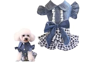 WPCASE Vestito da Cane Abbigliamento Cani Estate Vestitini per Cani Taglia Piccola Abito da Sposa Dolce Cucciolo Vestito da Cane per L'Estate XL