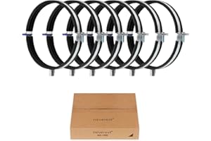 neverest RS 160mm - Fascetta stringitubo con Guarnizione in Gomma e Filettatura M8/M10 6 Pezzi