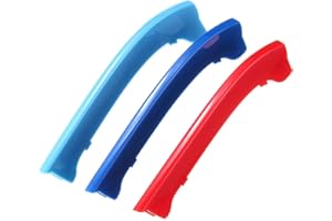 JKGROUP Clip -In Grill Inserts Grille Cover Stripes compatible with E90 E91 Series 3 09-12 12 Beams Bars M Power Sport Tech Performance Styling Tuning