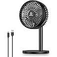 LEMOISTAR 6 INCH USB Desk Fan, 4 Speed Strong Airflow, Ultra Quiet, Portable Mini Desktop Table Fan, Free Angle Adjustable for Better Cooling, Small Personal Fan for Home Office Bedroom Travel