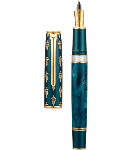 Hero Metal 1079 Fountain Pen – Classic Black, Extra Fine 0.38mm Nib – Stainless Steel, Office Pen