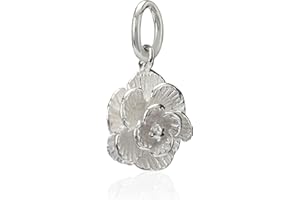 NKlaus Damen Kettenanhänger Rose Blume 925 Silber 10x10mm Talisman Motiv Garten Amulett 6793