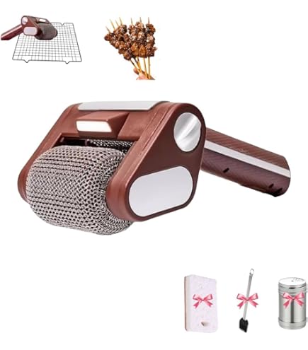 Saker Elektrischer Grillreiniger - 350 U/Min Mit Edelstahltrommel & LED-Beleuchtung