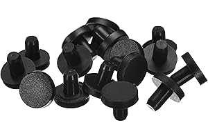 QUARKZMAN 16 Pièces Bouchon de Trou en Caoutchouc Noir, Bouchons de 5mm pour Trou de 4.5-4.8mm/0.18-0.19"