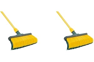 NOVALIV Lot de balais à griffes en bois de 40 cm avec manche - Pour l'extérieur et l'extérieur - Avec manche de 40 cm