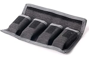 HomyWord DSLR-Batteriebeutel / -Halter / -Koffer mit 4 Taschen für AA/AAA-Batterie und LP-E6 / LP-E8 / LP-E10 LP-E12 / fw50 / f550 und mehr (1 Pcs)