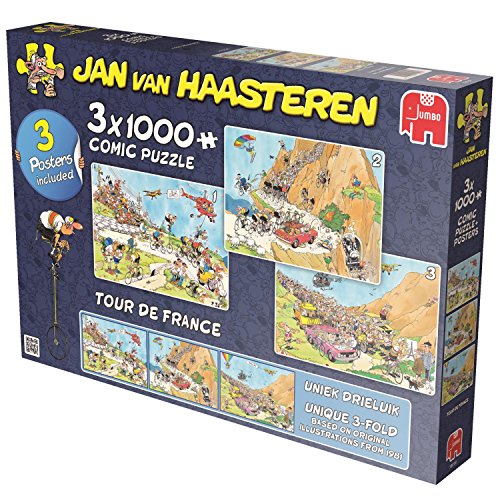 Jan van Haasteren - Tour De France 3 x 1000 Piece Jigsaw Puzzles