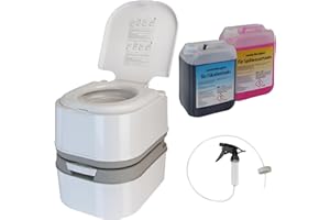 Montafox Toilette Portatile WC Chimico 24 litri - Opzionalmente disponibile: Liquido Sanitario e Spruzzatore