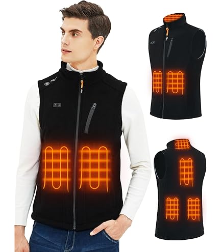 Vêtement Sport Hiver Avarmora Gilet Chauffant 13 Zones - Polaire Thermique Réglable Homme/femme Veste Chauffante Polaire