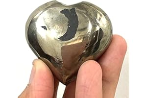 crystalmiracle Golden Pyrite Heart Shape Rock Crystal Healing FOOL'S Gold Gemstone Reiki FENG Shui Gift Energy Aura Meditation Peace Handcrafted